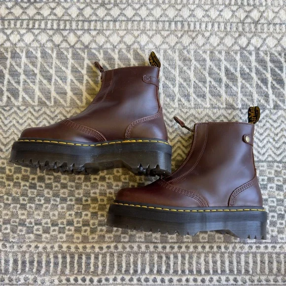 Dr. Marten Jetta Zip Platform Ankle Boots - Picture 2 of 9